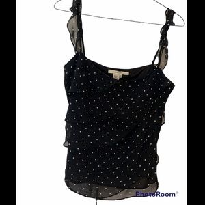Zara polka dot frilly top